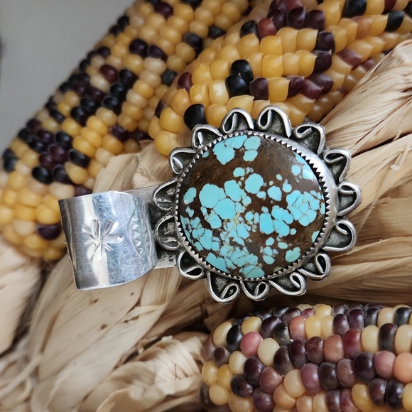 Stunning NWOT Native American Navajo Turquoise & Sterling Large Pendant 🩵🤎 - Picture 11 of 11
